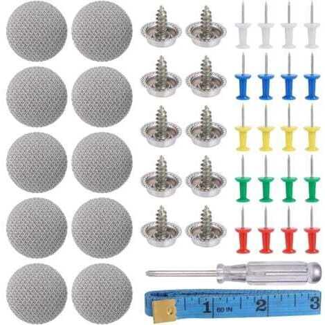 65 pezzi Bottoni per attrezzi per tetto auto, Decorazione per auto, Tappo a vite, Riparazione del tetto auto, Fibbia di fissaggio del tetto auto, Bottoni per rivestimento del tetto auto per il fissagg (1/4)