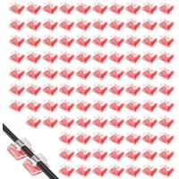 100 pezzi di clip per cavi autoadesive, fascette autoadesive, ganci adesivi da parete, organizer per cavi trasparente per riporre, fissare e gestire i cavi, clip adesive per la casa