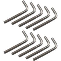 (Confezione da 10) Bulloni di ancoraggio quadrati lunghi ad angolo retto a forma di L in acciaio inossidabile 304 M8x100mm