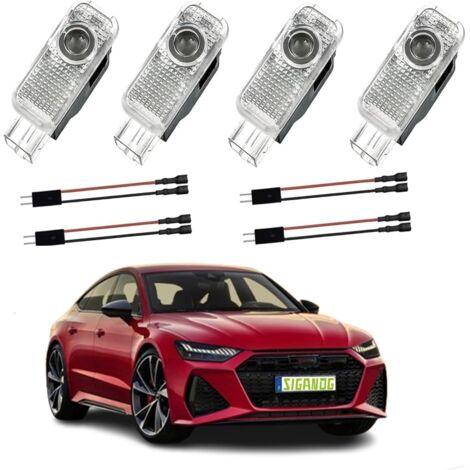 Proyector de luz LED para puerta de coche, 4 unidades, para A1/A3/A4/A5/A6/Q3/Q5/Q7/A7/A8/R8/TT (1/4)