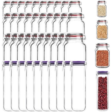 Bolsas reutilizables para almacenar alimentos en tarros Mason (paquete de 40) con base vertical, bolsas para congelador, bolsas de cocina para leche, refrigerios, carne y verduras. (1/5)