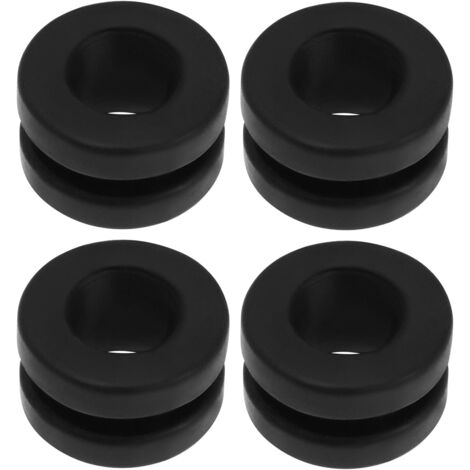 4 piezas de ojales de goma para carcasa de filtro de aire de coche 9814411880, pieza de repuesto 1422A4, compatible con Citroën, compatible con Peugeot, color negro.