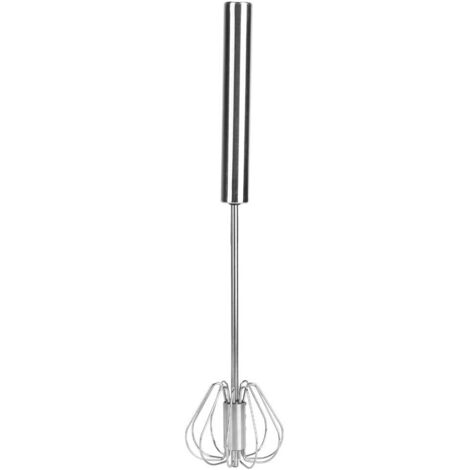 Batidor de huevos, batidor de mano semiautomático de acero inoxidable, licuadora de inmersión, espumador de leche, utensilios de cocina multiusos (3K3328A(S)) (1/4)