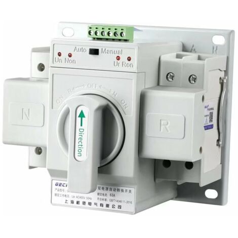 Interruptor de transferencia automático - 1 pieza 220 V 63 A 2P Mini interruptor de transferencia automático de doble potencia Disyuntor (1/5)
