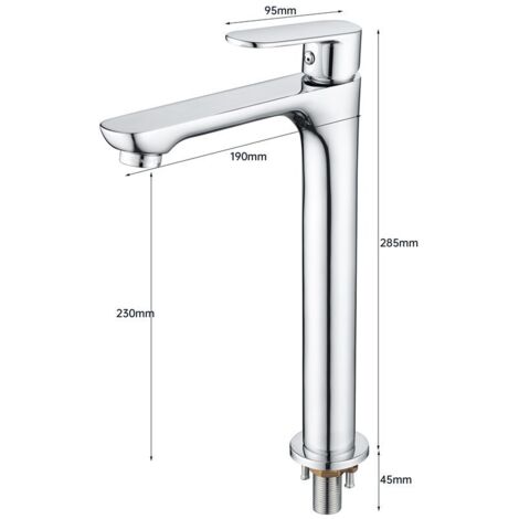 Grifo de lavabo de cobre completo de alta calidad, grifo de agua fría simple, grifo artístico mejorado (1/4)