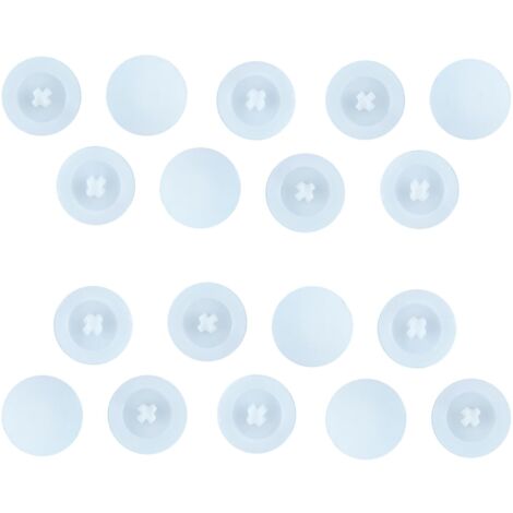 50 tapones de plástico para tornillos, protectores antioxidantes, tornillos Phillips de plástico blanco, tapones decorativos para tornillos, tapones autorroscantes para clavos. (1/5)