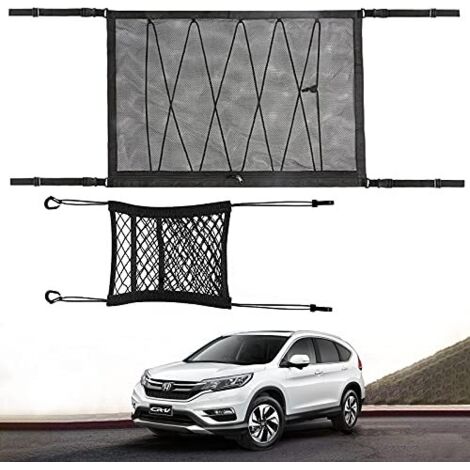 Red de almacenamiento para techo de coche, red de almacenamiento para maletero, organizador entre asientos, red elástica (red de almacenamiento para techo de coche) (1/5)