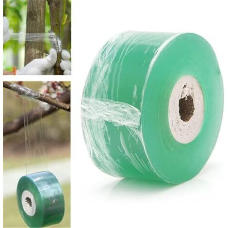 Cinta de injerto elástica biodegradable lfdhcn para plantas y árboles frutales, verde, 3 cm x 100 m