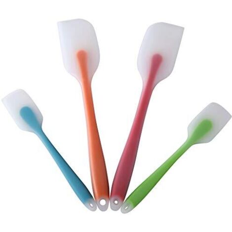 Juego de 4 espátulas de silicona - Espátula flexible resistente al calor de 450 °F con núcleo de acero inoxidable - Utensilios de cocina de primera calidad de grado FDA con buen agarre - No (1/5)