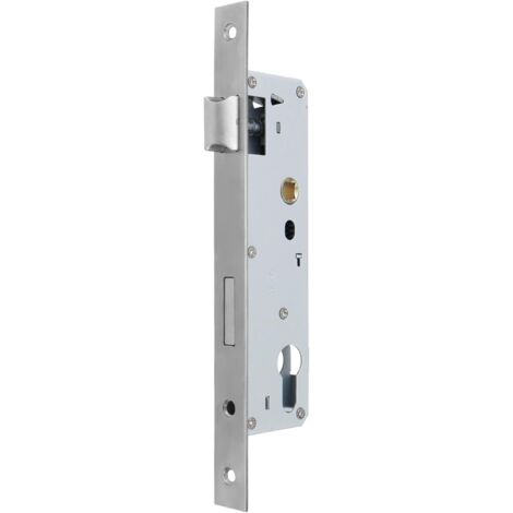 Cerradura de embutir de un solo punto de acero inoxidable de gran tamaño, orificio para puertas interiores y de baño, 92 × 40 mm