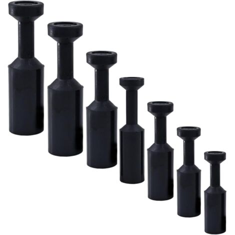 35 conectores de nailon IQS para manguera neumática de 4-16 mm de diámetro interior, color negro. (1/5)