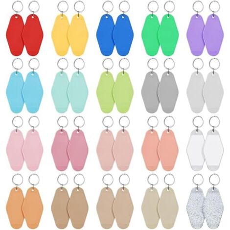 Juego De Llaveros De Sublimación En Blanco, 40 Unidades | Cuotas Sin