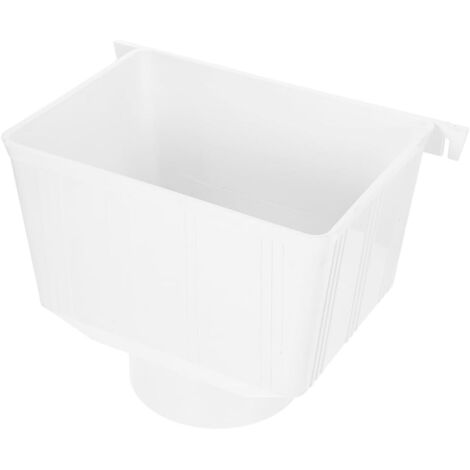Embudo de conexión de agua desviador de agua de lluvia desviador de agua de lluvia desviador de bajante para lluvia Plástico blanco