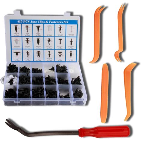 Clips de remache de plástico, sujetador protector de remache de plástico con caja de almacenamiento, compatible con Ford, GM, Chrysler, Toyota, Honda (caja de almacenamiento incluida) (1/5)