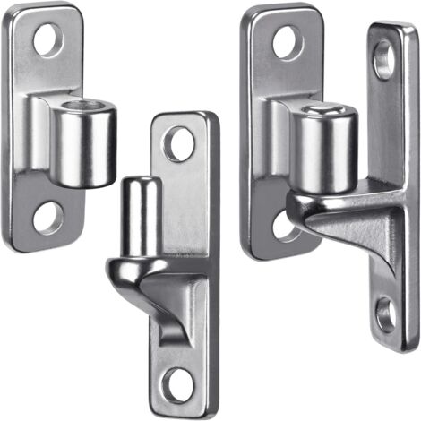 Paquete de 2 bisagras de acero inoxidable 304 para portones, resistentes, sin soldadura, con conectores hembra y macho para cercas de madera y portones de granjas, capacidad de 272 kg.