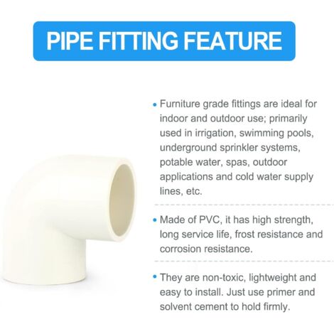 Tubo Rígido PVC 20 Mm X 20 Metros - 10 Piezas De 2m, Para Pasacables Eléctricos En Pared, Color Blanco
