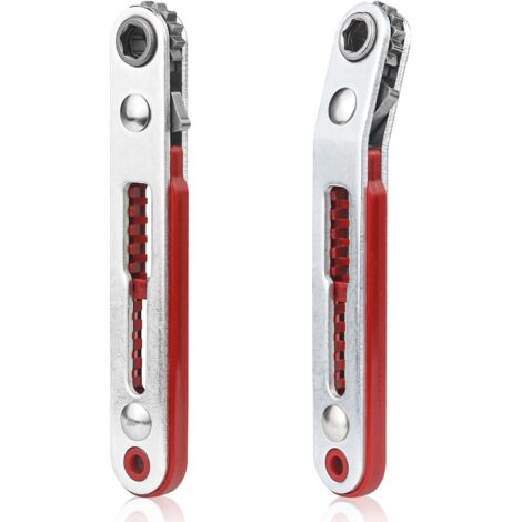 2 mini trinquete magnético de 1/4", llave de carraca pequeña para aparatos domésticos, máquinas y otros dispositivos.