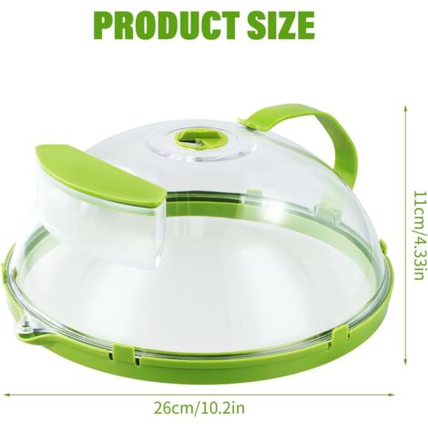 Cubierta Para Microondas Transparente Con Salida De Vapor Y Depósito De Agua - Protector Antisalpicaduras Con Asa Larga Y Caja Incluida, Ahorra Tiempo Limpiando, Apto Para Microondas De Hasta 200°C