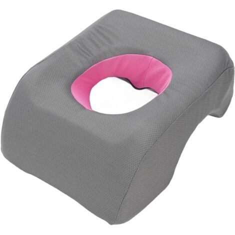 [NUNCA UTILIZADO]Cómoda almohada facial, ideal para spas y salones de belleza, hecha de fibra de poliéster, ligera y portátil, excelente opción, rejuvenece y refresca (gris). (1/5)