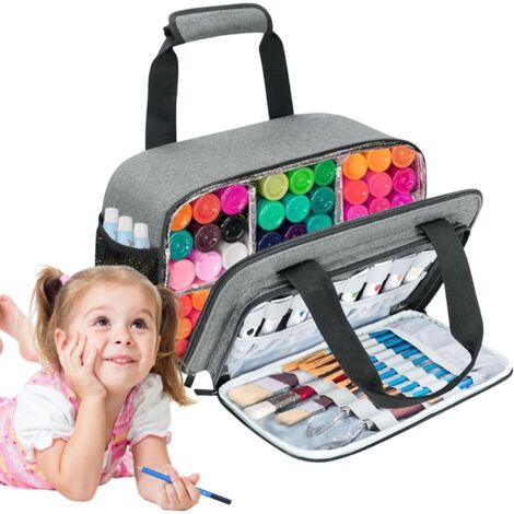 [NUNCA UTILIZADO]Bolsa de mano para suministros de arte: gran capacidad para accesorios de pintura, materiales de manualidades, viajes, escuela, oficina y profesores. (1/5)