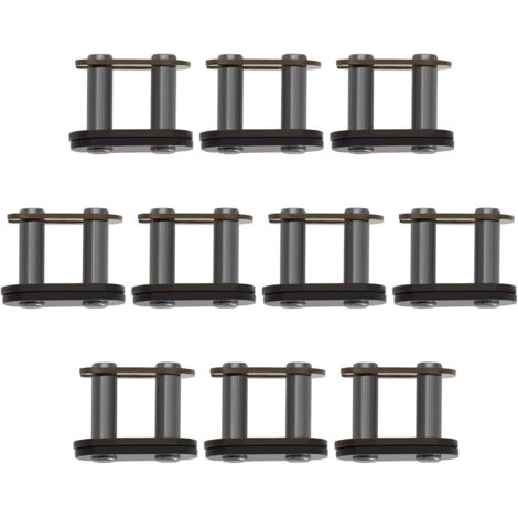 [NUNCA UTILIZADO]10 eslabones maestros de cadena de acero T8F para mini ATV, quad, scooter, moto de cross, de 43 cc, 47 cc y 49 cc, repuesto de cadena.