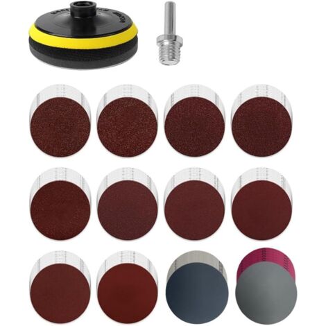 [NUNCA UTILIZADO]123 discos de lijado para amoladora angular, soporte de velcro de 4 pulgadas con rosca de 5/8-11, almohadilla de lijado en seco y húmedo (1/4)