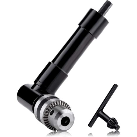 [NUNCA UTILIZADO]Adaptador de taladro de ángulo recto de aleación de aluminio de 8 mm con extensión de mango de 90 grados para la mayoría de taladros eléctricos portátiles. (1/5)