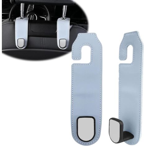 [NUNCA UTILIZADO]Ganchos universales para asiento trasero de coche (2 unidades), para guardar bolsos y abrigos (gris) (1/5)
