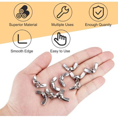 Tuercas De Mariposa - Tipo Estampado, Acero/acero Inoxidable, Rosca