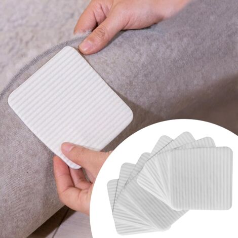 [NUNCA UTILIZADO]Almohadillas antideslizantes para alfombras, lavables y aptas para suelos de baldosas y madera, color blanco (8 unidades) (1/4)