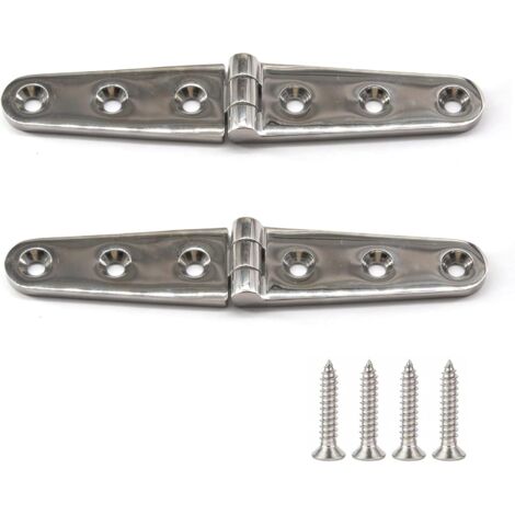 [NUNCA UTILIZADO]2 bisagras de puerta de acero inoxidable 316 de grado marino de alta resistencia de 28 x 152 mm (1/5)