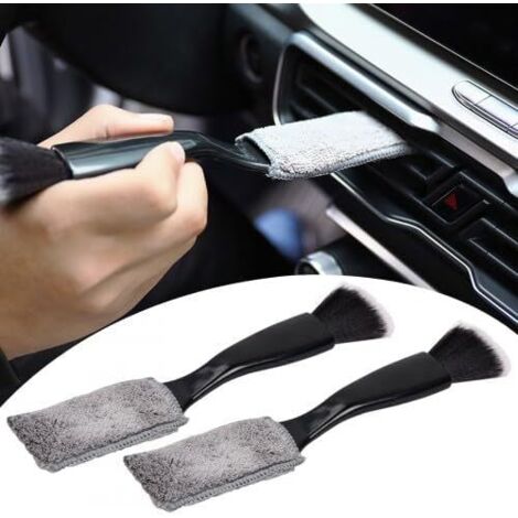 [NUNCA UTILIZADO] Cepillo de detalles 2 en 1 para coche, cepillo de limpieza de doble cabezal, kit de limpieza interior, cepillo de doble cabezal para limpieza de coche. (1/5)