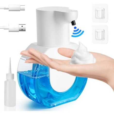 [NUNCA UTILIZADO]Dispensador de jabón automático de 430 ml, de pared, recargable por USB, IPX5, para cocina y baño. (1/5)