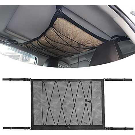 [NUNCA UTILIZADO]Red de almacenamiento para techo de coche, red de almacenamiento para maletero, organizador entre asientos, red elástica (red de almacenamiento para techo de coche) (1/5)