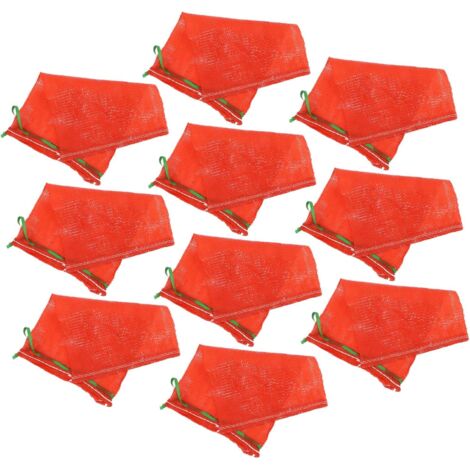 [NUNCA UTILIZADO]10 bolsas de malla reutilizables para verduras con cordón, lavables, para cebollas, patatas, frutas y mariscos. (1/5)