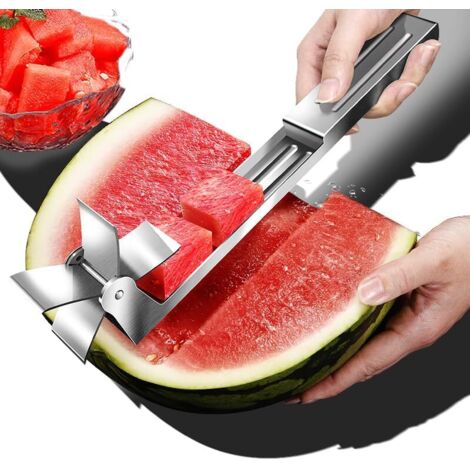 [NUNCA UTILIZADO]Utensilios de cocina, molino de viento de acero inoxidable 304, herramienta para cortar sandía, pala para carne (1/4)