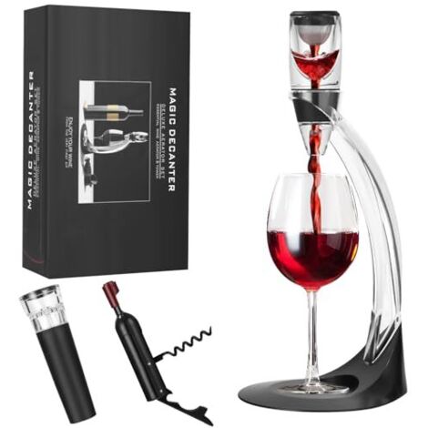 Decantador de vino de lujo, jarra premium con aireador, bomba de vacío y elegante sacacorchos, regalo perfecto para amantes del vino.