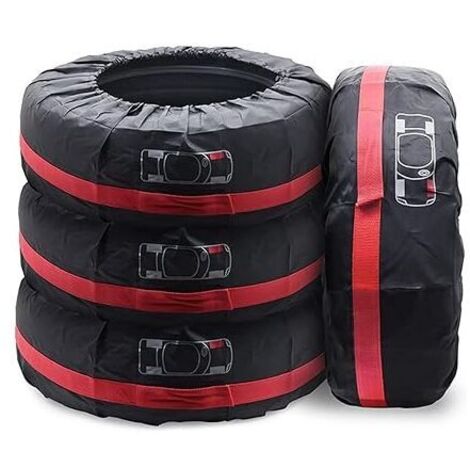 Juego de 4 fundas impermeables para neumáticos de 16 a 20 pulgadas (80 cm de diámetro) (1/4)
