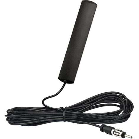 Antena de radio para coche, adaptador de parabrisas adhesivo, conector DIN con cable de 3 m, compatible con coche, camión, SUV, Jeep, amplificador de radio FM, AM, reproductor HD (1/4)