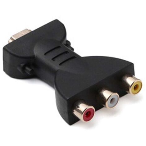 Adaptador HDMI a AV, convertidor HDMI a RGB para componentes RCA, adaptador de sincronización de audio y video 1080P (1/4)