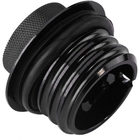 [NUNCA UTILIZADO]Tapa de tanque de combustible de aluminio Bilau negra para motocicleta Touring, de un solo tornillo, para la mayoría de los modelos (1/5)