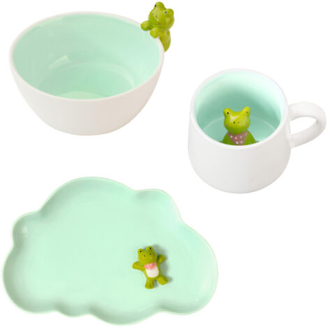 Miam Grenouille - Lot de vaisselle 3 pièces pour enfant (1/5)
