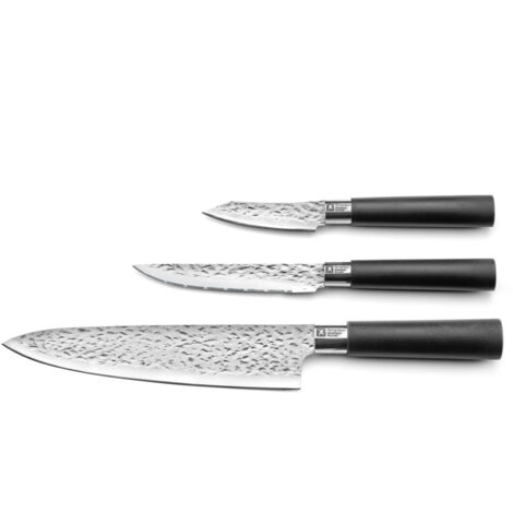 Katana - Set 3 couteaux de cuisine : office, utile et chef