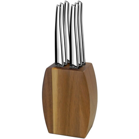 Jet - Bloc bois d'acacia 6 couteaux steak