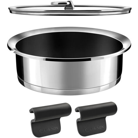 Ycône - Sauteuse revêtue 24 cm avec anses et couvercle (1/3)