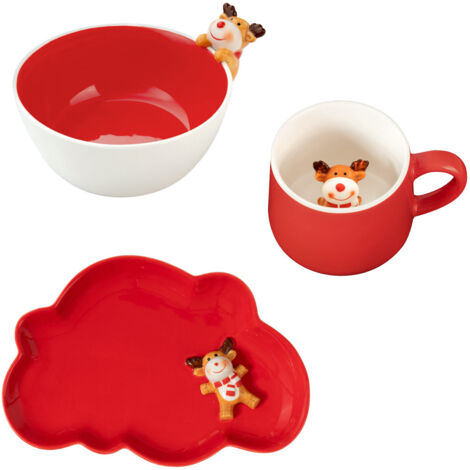 Miam Cerf - Lot de vaisselle 3 pièces pour enfant (1/5)