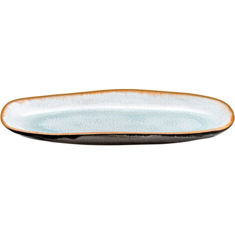 Shadow Aqua - Plat ovale petit modèle 23 x 11 cm (x6) (1/3)
