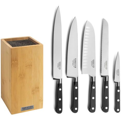 Origin - Bloc bambou de 5 couteaux de cuisine (1/5)