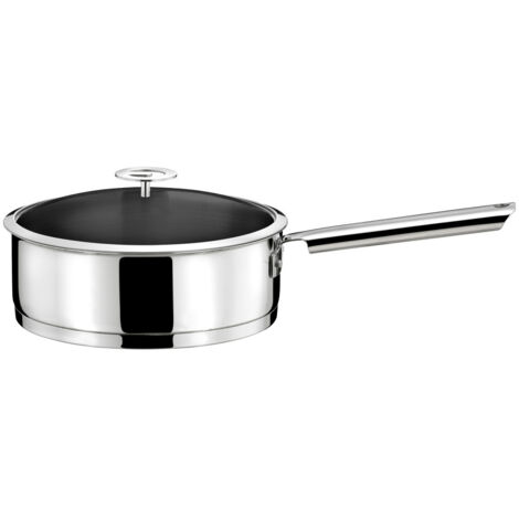 Elysée - Sauteuse 24cm inox revêtu avec couvercle universel (1/3)