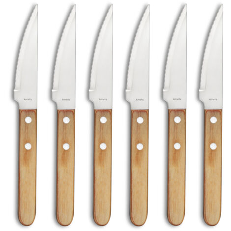 Steak Pizza Jumbo Bois - Set 6 couteaux steak